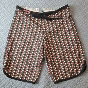 NWT Jetpilot Board Shorts Womens Large Charcoal Spotty Swim Short
